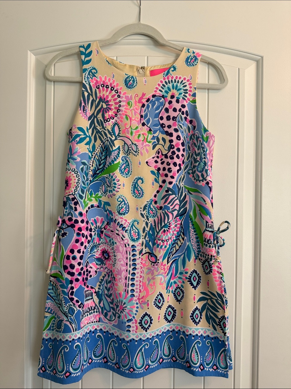 Lilly Pulitzer Pink, Blue & Cream Printed Sleeveless Mini Dress